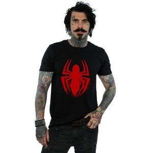 Spider-Man Mens Logo Cotton T-Shirt / Black